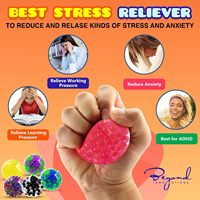 Lot de 18 balles anti-stress XL en EVA, jouets moelleux pour adultes, fournitures de rentrée scolaire, outils apaisants pour l'anxiété, autisme, TDAH, assortiment JY