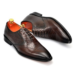 Nuevos Zapatos Oxford de Piel Auténtica con Punta Cuadrada y Estilo Informal para Hombre, Ideales para Bodas/Negocios, Antideslizantes - Product Image 4