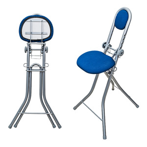 Tabouret de repassage pliable réglable sur mesure avec <span class=keywords><strong>housse</strong></span> en tissu résistante aux hautes températures pour le repassage domestique et le lavage - Product Image 6
