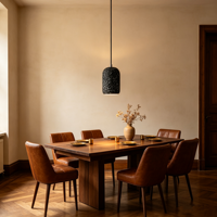 Suspension LED Cylindrique Nordique en Ciment, Lampe Suspendue AC 220V Haute Luminosité avec Interrupteur pour Restaurant