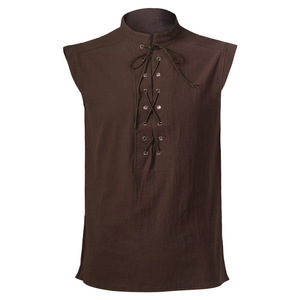 Gilet médiéval homme Renaissance Steampunk Tops homme rétro gothique Slim Viking chevalier gilet gilet Halloween fête Cosplay Costume - Product Image 3
