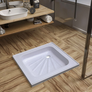 Modern Square Deep Acrylic <strong>Shower</strong> <strong>Tray</strong> Waterproof with Stainless Steel <strong>Leg</strong> for Bathroom &amp; <strong>Shower</strong> Room - Product Image 5