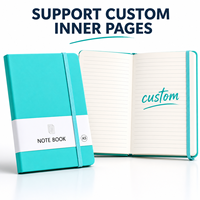 Carnet A5 personnalisé en cuir PU multicolore avec sangle, idéal pour la planification au bureau et la gestion d'usine