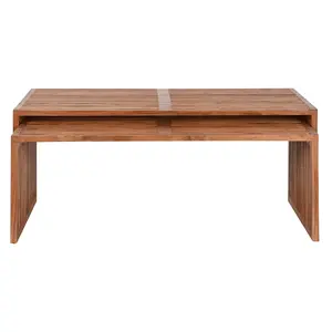 Ensemble de 2 tables basses en teck naturel 116x60x46cm - Product Image 3