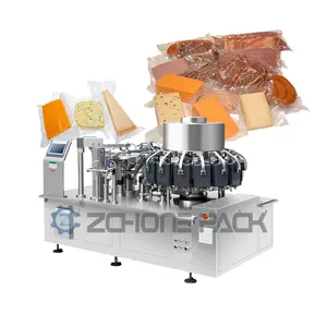 Rotations vakuum verpackungs maschine Fleisch Lebensmittel Vakuum verpackungs geräte Vorgefertigte Beutel produkte Voll automatisches Vakuum