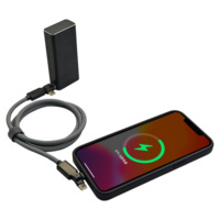 Câble de charge 4-en-1 en forme de L pour gaming, double coudé rotatif, en silicone et alliage de zinc, double entrée Type-C, sortie iOS, charge rapide et câble de données