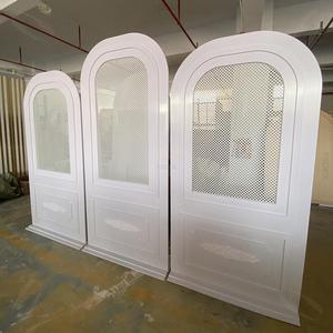 FSDKX personnalisé 3D acrylique toile de fond arche support populaire 3 pièces un ensemble pur blanc mariage <span class=keywords><strong>arc</strong></span> toile de fond pour <span class=keywords><strong>location</strong></span> - Product Image 3