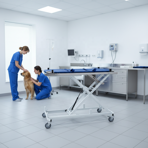 Faltbare Edelstahl-Tierrettungstrage Veterinär-Notfalltransportwagen für Hunde, Katzen und Tierkliniken - Product Image 4