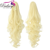 Extensions de cheveux synthétiques pour queue de cheval, très populaires dans les salons de beauté et les salons de coiffure, 24 pouces, effet vague d'eau, avec pince.