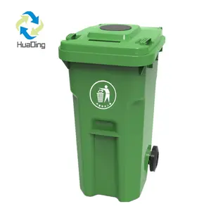 大尺寸塑料垃圾箱垃圾容器回收站带2轮回收废箱