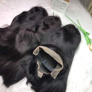 Perruque Frontale 13*4 <span class=keywords><strong>Bob</strong></span> sans Colle Pré-épilée Cheveux Indiens Vierge Remy Lisses avec Baby Hair Transparents Taille de Bonnet Réglable en Gros - Product Image 1