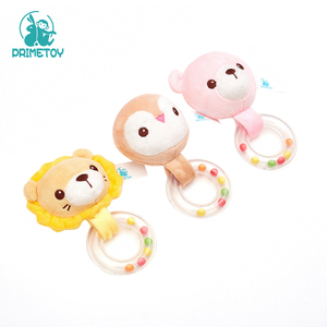 Moins cher bébé de bande dessinée en peluche mignon animal main sonnerie cloche saisir lion jouet bébé <span class=keywords><strong>puzzle</strong></span> apaisant poupée - Product Image 5