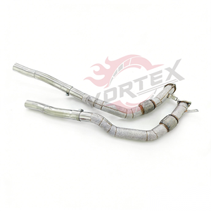 Tuyau d'échappement avant haute performance Vortex pour Audi RS6 RS7 C8 4.0T 2019- Kit d'échappement de course en acier inoxydable - Product Image 4