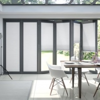 Portes pliantes coulissantes pour balcon personnalisées avec stores profil en aluminium porte pliante en verre feuilleté efficace énergétiquement pare-balles