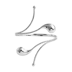 Bracelet manchette plaqué or en forme de goutte d'eau avec perle, style bohème pour femme, ajustable - Product Image 2