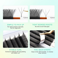 Extensions de cils pré-faits NAGARAKU en forme de W, effet 3D 4D 5D, 54 rangées, grande capacité, faux cils