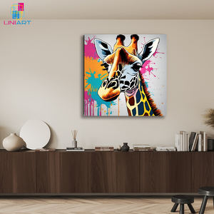 UNIART lindo bebé <span class=keywords><strong>jirafa</strong></span> lienzo pared arte póster e impresiones lienzo pintura pared arte imagen para decoración del hogar - Product Image 2