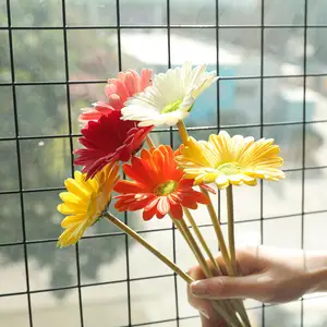 PU Materials imulation Gerbera Daisy Künstliche Blumen für Home Wedding Decoration