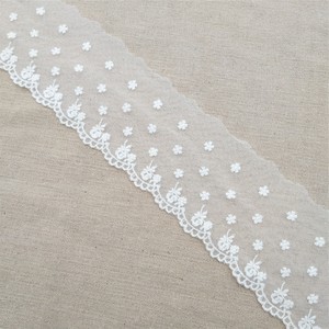 Exquisita Cinta de Encaje de Malla Blanca de Poliéster, Encaje Soluble en Agua con Bordado para Accesorios de Ropa, Decoración del Hogar y Regalos - Product Image 5