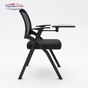 Chaise de formation pliable avec tablette d'écriture, dossier en maille, chaise de réunion de bureau pour salle de conférence - Product Image 2