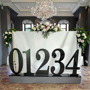 Chiffres en acrylique Iangel pour anniversaire, grands chiffres autoportants découpés au laser, en acrylique miroir doré, 3ft 4ft, pour fêtes et mariages - Product Image 3