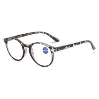 Lunettes de lecture anti-lumière bleue à charnières à ressort, rondes, noires, pour hommes et femmes, à prix de gros