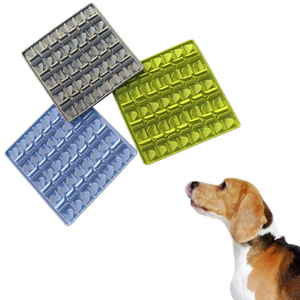 Bol d'alimentation en silicone pour animaux de compagnie, 31x31cm, conception anti-glouton pour chiens et chats - Product Image 3