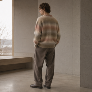 Quiet Luxury Mens Mock Neck Sweater Vintage <strong>Slouchy</strong> Wool Blend Pullover Minimalist Winter Basic Knit <strong>Jumper</strong> Apparel <strong>Jumper</strong> Top - Product Image 5