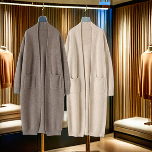 Cardigan d'hiver long Fabricants de tricots Logo tendance Personnalisation Pull tricoté Femme Chandails mignons pour femmes - Product Image 1