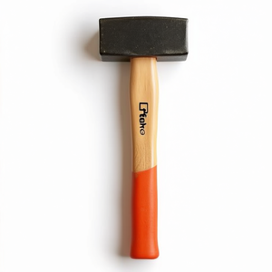 Ttake Bricklayer's Mallet 5080 Wooden Handle With <b>Rubber</b> Grip For Masonry Work - Product Image 2