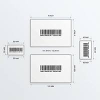 Etiquetas Térmicas Directas Personalizadas en Rollo, Blancas, Autoadhesivas, para Códigos de Barras, Envíos, Paquetería y Embalaje para Comercio Electrónico