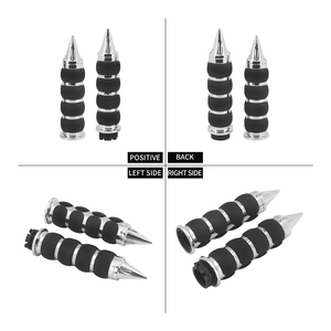 Manopole da 1 pollice (25mm) con inserti in gomma e estremità a punta per acceleratore, compatibili con Harley Sportster, Dyna, Softail, Touring, Honda e <span class=keywords><strong>Suzuki</strong></span> - Product Image 3