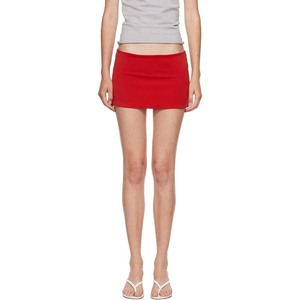 <span class=keywords><strong>Minigonna</strong></span> rossa da donna Micro elasticizzata Sexy a pieghe a caldo avvolgente dimagrante di alta qualità stile Casual abbigliamento estivo all'ingrosso - Product Image 1