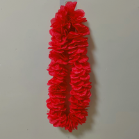 Karangan Bunga Sutra Buatan Hawaii Leis Garland Hula Lei 120cm, Ramah Lingkungan, untuk Pesta dan Perayaan