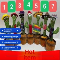 Vêtements en gros, Cactus dansant, chantant et parlant, cadeau d'anniversaire, jouet en peluche pour enfants, en coton, rembourré en coton, 11-30 cm