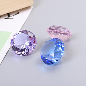 คริสตัลรูปเพชรอัญมณีขนาด50มม. สลักด้วยเลเซอร์ของชำร่วยงานแต่งกล่องกระดาษของขวัญสำหรับตกแต่งบ้าน - Product Image 4