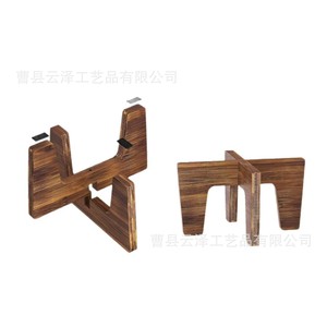 Cross-border wooden flower <b>pot</b> base, solid wood outdoor ornament, detachable indoor flower <b>stand</b>, retro color four-legged - Product Image 5