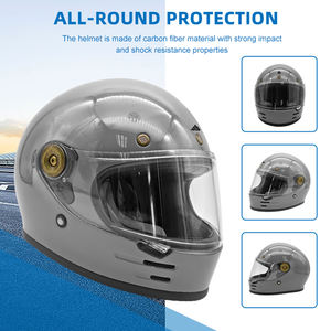 หมวกกันน็อคอัจฉริยะลายจุดหมวกกันน็อคมอเตอร์ไซค์แบบย้อนยุคสำหรับทุกเพศ ABS ป้องกันศีรษะ - Product Image 4