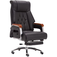 Chaise de bureau de direction en cuir synthétique de luxe au design moderne pour PDG et managers