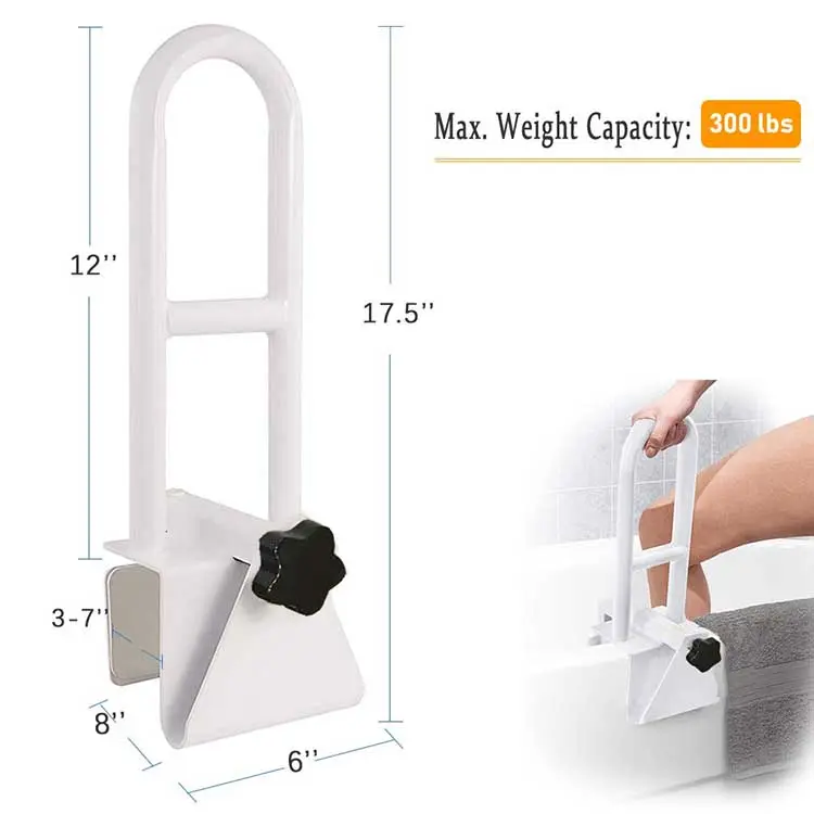 JH-Mech 30-Inch Handicap Grab Bars Rails Toilet Handrails Bathroom Safety Round Hand Rail Bracket Handicap Grab Bar