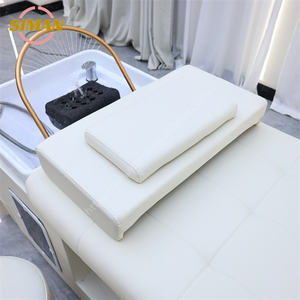 Siman – Dernier modèle de lit de lavage de luxe blanc avec vapeur et douche thérapeutique, lumière LED sept couleurs pour instituts de beauté et salons de coiffure - Product Image 4