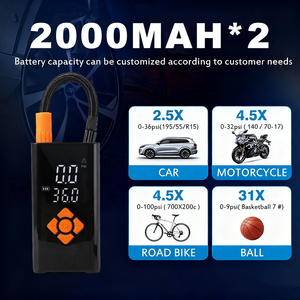 Pompa Udara Multifungsi Harga Terjangkau, Pompa Pengisi Tekanan Ban Elektrik Otomatis untuk Sepeda dan Mobil - Product Image 2