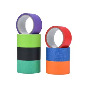 Paper Multi Color Rubber Self Adhesive Crepe Manufacturing Painter Masking Adhesive Tape