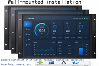 Panel Depan All in One PC Industri Open Frame GPIO RS422 RS485 VGA 15 21.5 Inch Monitor Layar Sentuh Komputer Industri