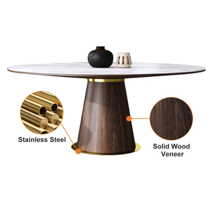NOVA luce di lusso rotondo sinterizzato pietra tavolo da pranzo set 4 6 posti in marmo tavoli da pranzo con sedie casa sala da pranzo mobili - Product Image 5