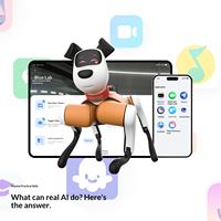 Chien robot IA, animal de compagnie robotisé quadrupède intelligent pour enfants, chien électronique programmable avec commande vocale