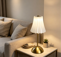 Lampe de table rétro rechargeable à commande tactile, trois couleurs, lampe d'ambiance pour chambre à coucher, lampe décorative créative pour café