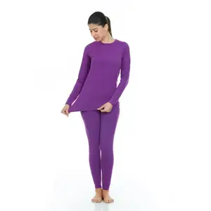 Long Johns Thermal Underwear Women Ultra Soft Fleece Lined Base Layer Pajama Set