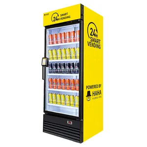 Máquina de venda automática combinada de lanches, máquina de venda automática de bebidas com leitor de cartão, chips de bebidas