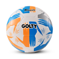 GOLTY SM-3004 Taille 5 Poids 410-450G et Circonférence 680-700MM avec Cuir PU Couture à la Machine Invisible Football Soccer